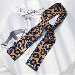 Brand New Leopard Print Twilly Scarf